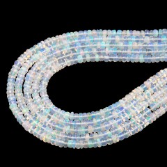 Natural Ethiopian Welo Opal Smooth Rondelle Beads Strands, Approx 2x4mm, 38cm/strand