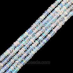 Natural Ethiopian Welo Opal Smooth Rondelle Beads Strands, Approx 2x4mm, 38cm/strand
