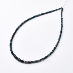 Natural Ethiopian Black Welo Opal Graduated Smooth Rondelle Beads Strands, Approx 2x3-5x6mm, 38cm/strand