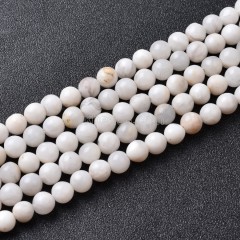 White Crazy Lace Agate Smooth Round Beads Strands, Approx 4-12mm, 38cm/strand