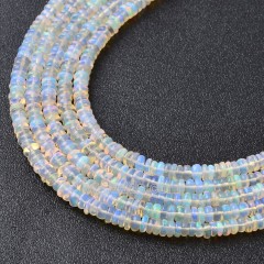 Natural Ethiopian Welo Opal Graduated Smooth Rondelle Beads Strands, Approx 2x3-2x4mm, 38cm/strand