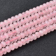 Rose Quartz Smooth Rondelle Beads Strands, Approx 2x4-5x8mm, 38cm/strand