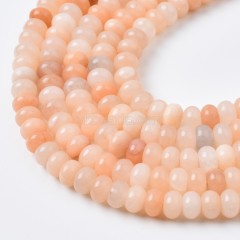 Pink Aventurine Smooth Rondelle Beads Strands, Approx 2x4-5x8mm, 38cm/strand