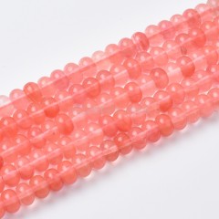 Red Cherry Quartz Smooth Rondelle Beads Strands, Approx 2x4-5x8mm, 38cm/strand