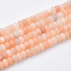 Pink Aventurine Smooth Rondelle Beads Strands, Approx 2x4-5x8mm, 38cm/strand