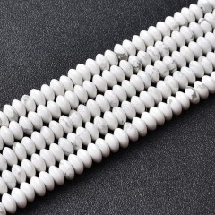 Howlite Smooth Saucer Beads Strands, Approx 3x6mm, 38cm/strand