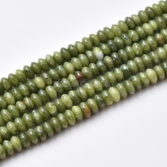 South Jade Smooth Saucer Beads Strands, Approx 3x6mm, 38cm/strand