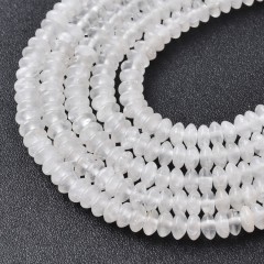 Clear Quartz Smooth Saucer Beads Strands, Approx 3x6mm, 38cm/strand