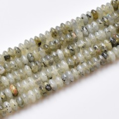 Labradorite Smooth Saucer Beads Strands, Approx 3x6mm, 38cm/strand
