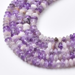 Amethyst Smooth Saucer Beads Strands, Approx 3x6mm, 38cm/strand