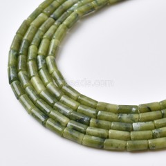 South Jade Tube Cylinder Beads Strands, Approx 4x8mm, 38cm/strand
