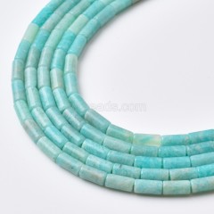 Amazonite Smooth Tube Cylinder Beads Strands, Approx 4x8mm, 38cm/strand