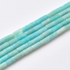 Amazonite Smooth Tube Cylinder Beads Strands, Approx 4x8mm, 38cm/strand