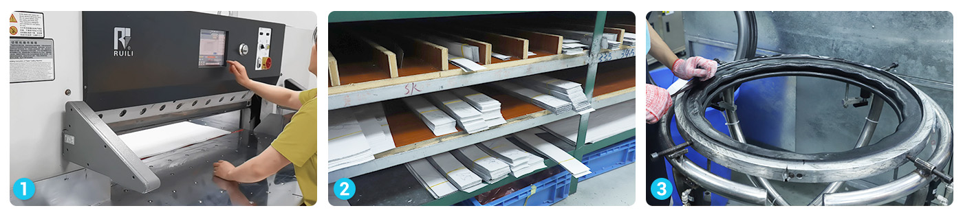 Carbon rim prepreg layup and cutting process