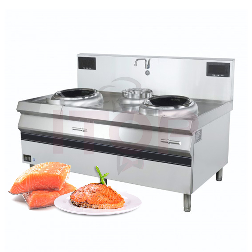 IT-SFC-2H1T Commercial Double-Head Induction Wok Cooker | ITOP - Product Image 6