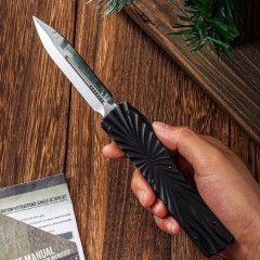 Microtech Attacker OTF AUTO Knife 3.50" D2 Plain Blade, Aviation Aluminum Handles