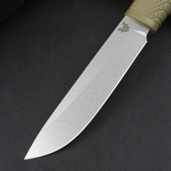 Benchmade Survival Fixed Blade Knife 5.19" 14c28N Drop Point Blade, Kraton Handles