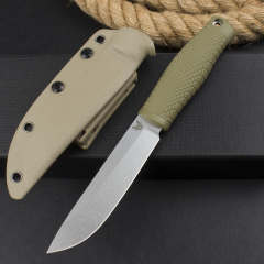 Benchmade Survival Fixed Blade Knife 5.19" 14c28N Drop Point Blade, Kraton Handles