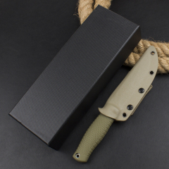 Benchmade Survival Fixed Blade Knife 5.19" 14c28N Drop Point Blade, Kraton Handles