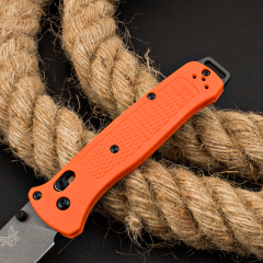 Benchmade Bailout AXIS Folding Knife 3.34" CPM-3V Tanto Plain Blade, Nylon Fiber Handles - 537GY-1