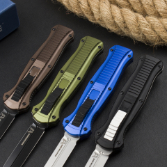 Benchmade 3300BK Infidel Dagger AUTO OTF Knife 3.85" D2 Black Double Edge Blade, Aluminum Alloy Handles