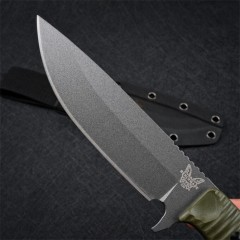 Benchmade Anonimus Fixed Blade Knife 4.40" DC53 Gray Drop Point, OD Green G10 Handles - 539GY