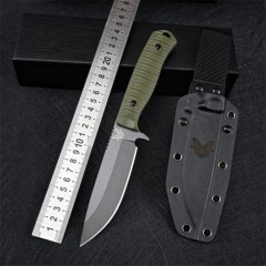 Benchmade Anonimus Fixed Blade Knife 4.40" DC53 Gray Drop Point, OD Green G10 Handles - 539GY