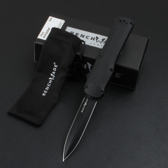 Benchmade 3400BK Autocrat AUTO OTF Knife 3.54" S30V Double Edge Dagger Blade, Zinc Aluminum Alloy Handles