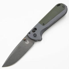 Benchmade Redoubt AXIS Folding Knife 3.54" CPM-D2 Plain Blade, Grivory Handles - 430BK