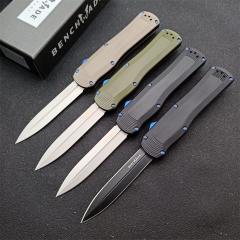 Benchmade Autocrat AUTO OTF Knife 3.54" DLC S30V Double Edge Dagger Blade, OD G10 Handles - 3400BK-1