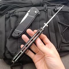 Benchmade 710FE-2 Seven | Ten Axis Folding Knife 3.93" GB-D2 Drop Point Blade, Black G10 Handles