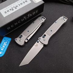 Benchmade Bailout AXIS Folding Knife 3.34" M390 Tanto Plain Blade, TC4 Handles - 537GY-1