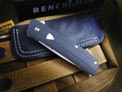 Benchmade Mini 601 Bugout AXIS Folding Knife 2.75" 20CV Satin Plain Blade, G10 Handles