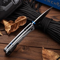 Benchmade 535BK-4 Bugout AXIS Folding Knife 3.22" D2 Plain Blade, Machined Aluminum Handles