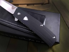 Benchmade Mini 601 Bugout AXIS Folding Knife 2.75" 20CV Satin Plain Blade, G10 Handles