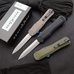 Benchmade Autocrat AUTO OTF Knife 3.54" DLC S30V Double Edge Dagger Blade, OD G10 Handles - 3400BK-1