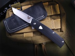Benchmade Mini 601 Bugout AXIS Folding Knife 2.75" 20CV Satin Plain Blade, G10 Handles