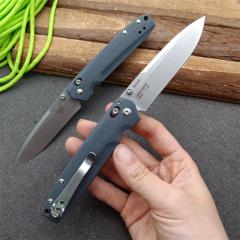 Benchmade 485BK Axis Folding Knife 3.34" M390 Drop Point Blade, Black G10 Handles