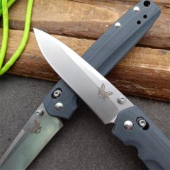Benchmade 485BK Axis Folding Knife 3.34" M390 Drop Point Blade, Black G10 Handles