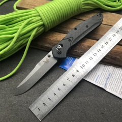 Benchmade 940-1 Osborne Folding Knife 3.42" S90V Stonewash Plain Blade, Carbon Fiber Handles