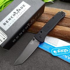 Benchmade Bailout AXIS Folding Knife 3.34" CPM-3V Tanto Plain Blade, Green Nylon Fiber Handles - 537GY-1