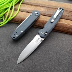 Benchmade 485BK Axis Folding Knife 3.34" M390 Drop Point Blade, Black G10 Handles