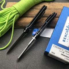 Benchmade 940-1 Osborne Folding Knife 3.42" S90V Stonewash Plain Blade, Carbon Fiber Handles