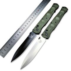 Benchmade SOCP Folding Knife 4.56" D2 Black Cerakote Spear Point Plain Blade, CF-Elite Handles - 391BK