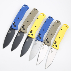 Benchmade 535 Bugout AXIS Folding Knife 3.24" S30V Satin Plain Blade, Grivory Handles
