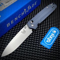 Benchmade Mini 485 Bugout AXIS Folding Knife 3.18" M390 Plain Blade, G10 Handles - 485BK-2