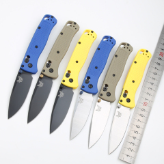 Benchmade 535 Bugout AXIS Folding Knife 3.24" S30V Satin Plain Blade, Grivory Handles