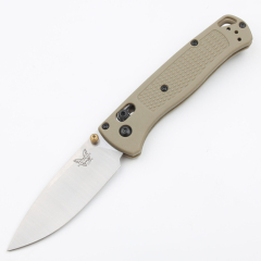 BM 535 Bugout AXIS Folding Knife 3.24" S30V Satin Plain Blade, Grivory Handles