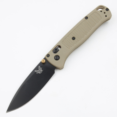 BM 535 Bugout AXIS Folding Knife 3.24" S30V Satin Plain Blade, Grivory Handles