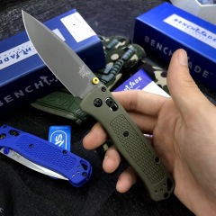 Benchmade 535 Bugout AXIS Folding Knife 3.24" S30V Satin Plain Blade, Grivory Handles